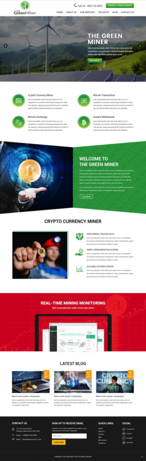 Web Design by pb for The Green Miner | Design: #17927026