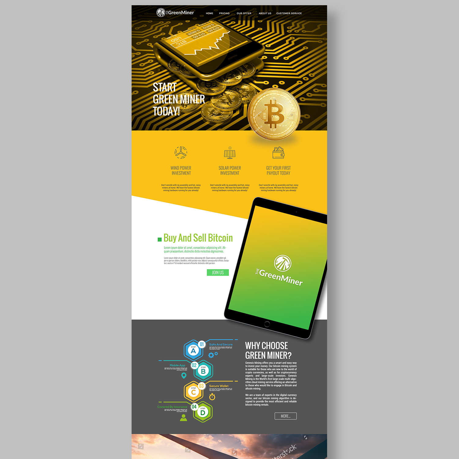 Web Design by Logo Parlor for The Green Miner | Design #17939601