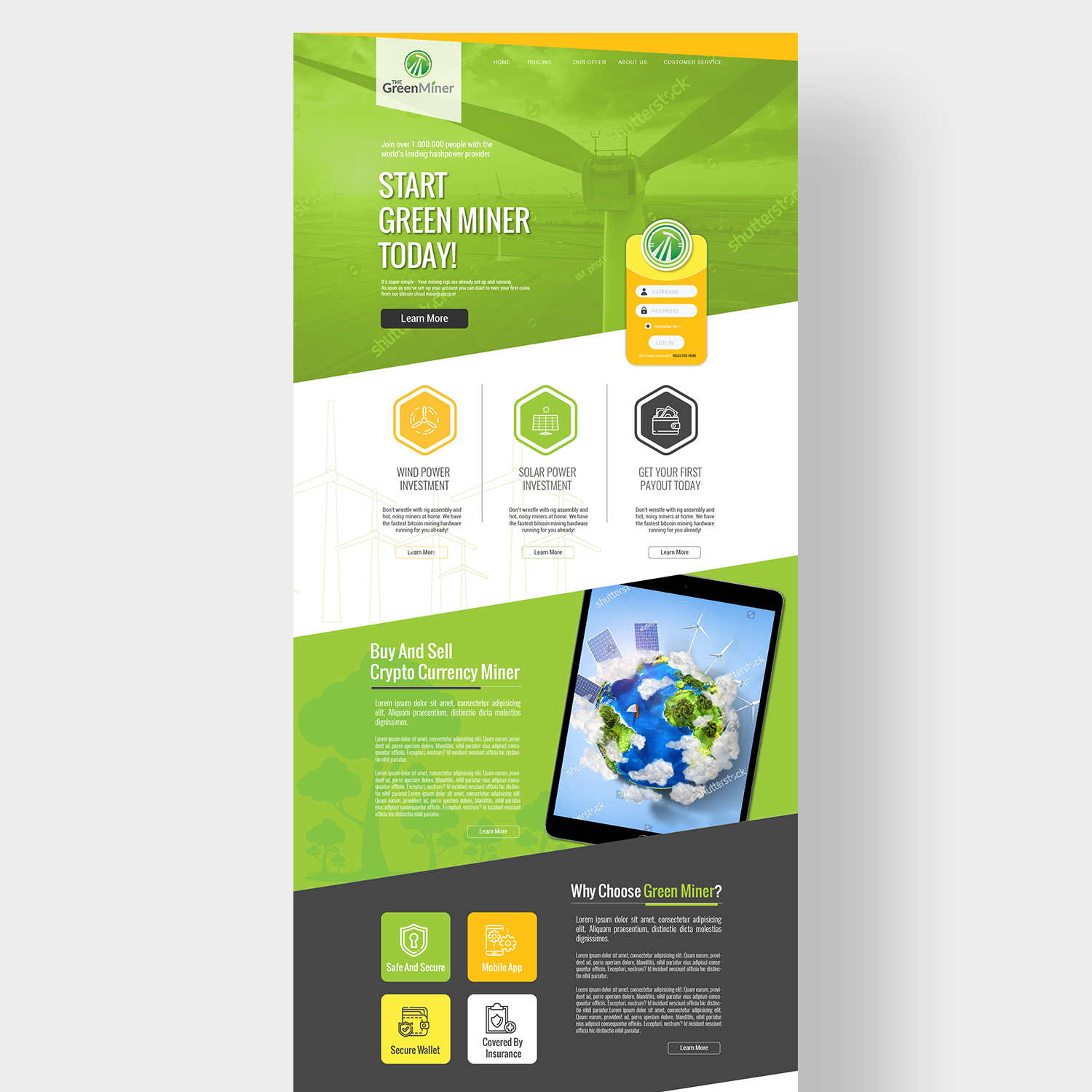Web Design by Logo Parlor for The Green Miner | Design #17946684