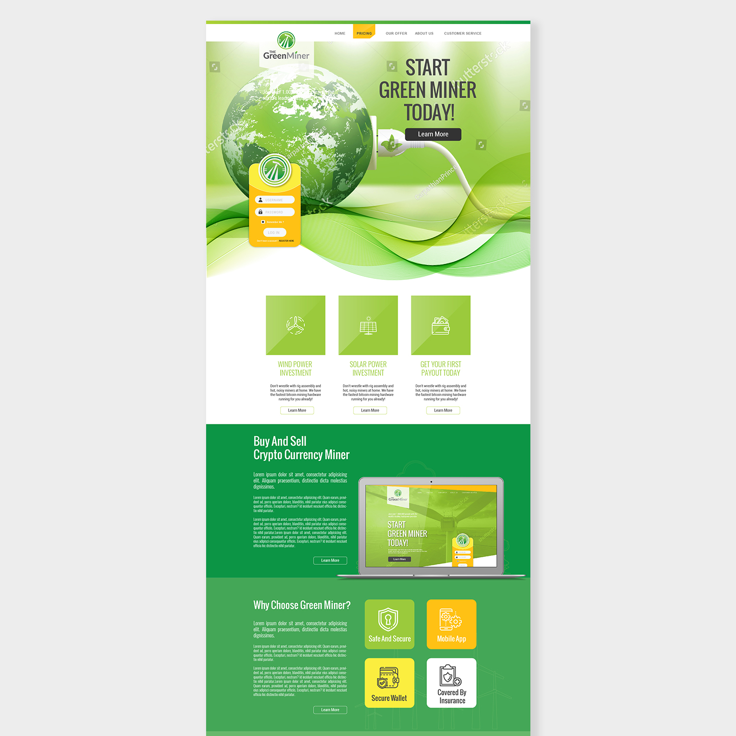 Web-Design von Logo Parlor für The Green Miner | Design #17948112