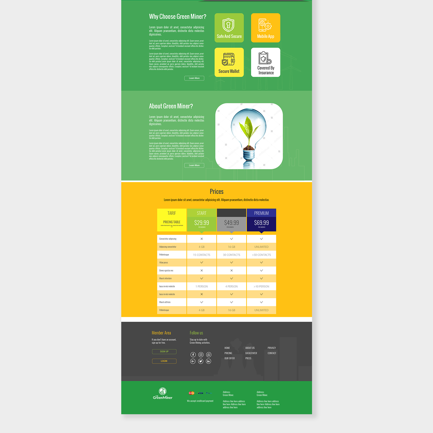 Web-Design von Logo Parlor für The Green Miner | Design #17948113