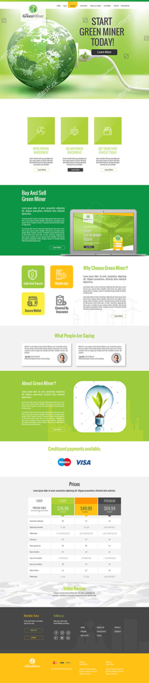 Web Design by Logo Parlor for The Green Miner | Design: #17965420