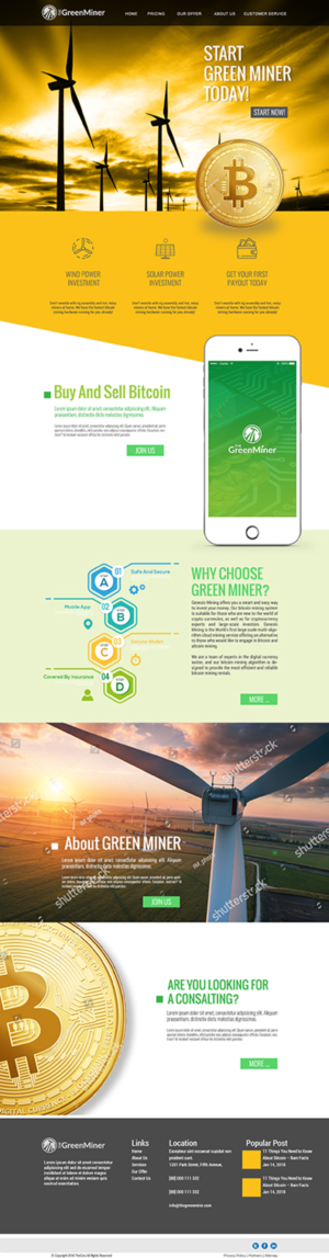 Web Design by Logo Parlor for The Green Miner | Design: #17965703