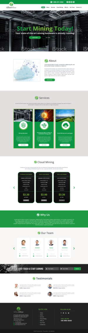 Web Design by chandrayaan.creative for The Green Miner | Design: #17987909