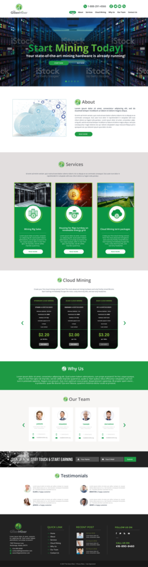 Web Design by chandrayaan.creative for The Green Miner | Design: #17987910