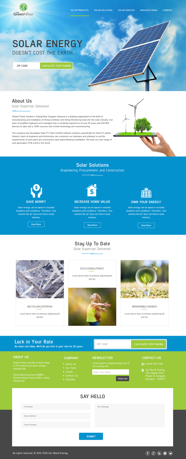 Web Design by Xclusive Designers for The Green Miner | Design #17901506