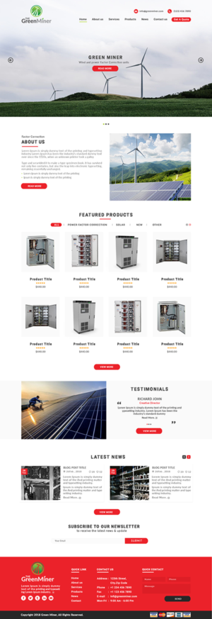 Web-Design von bdesigner9 für The Green Miner | Design #17907193