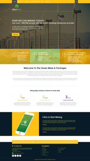 Web Design by PiXthemes for The Green Miner | Design: #17986029