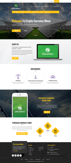 Web Design by PiXthemes for The Green Miner | Design: #17986908
