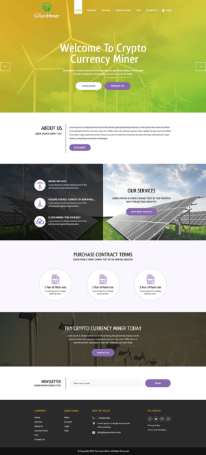Web-Design von PiXthemes für The Green Miner | Design #17986931