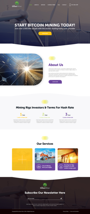 Web Design by PiXthemes for The Green Miner | Design: #18071187