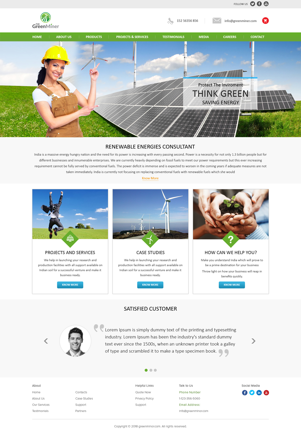 Web Design by Brajpal Freelance Website Designer for The Green Miner | Design #17902456