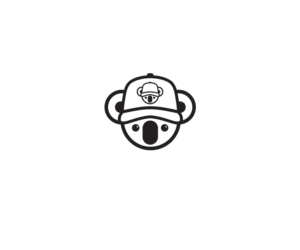 Hipster Koala vector graphic for basecap and beanie embroidery * | Mascot Design by Buck Tornado