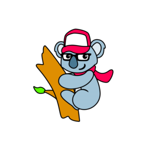 Hipster Koala vector graphic for basecap and beanie embroidery * | Mascot Design by Abiyoso28
