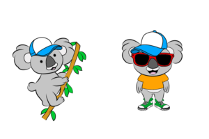 Hipster Koala vector graphic for basecap and beanie embroidery * | Mascot Design by Wenfeii