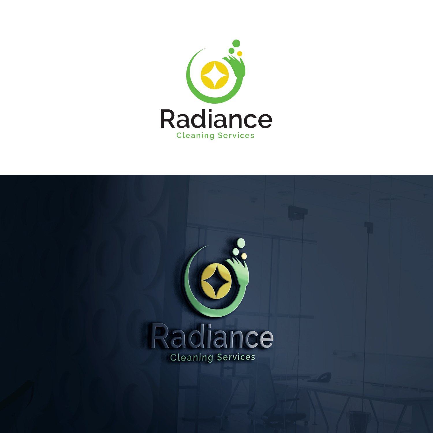 Logo Design by Maxo-Biz for Radiance Cleaning Services | Design #22779536