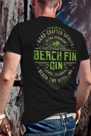 Beach Fin Gin T-Shirt Design | Diseño de Camiseta por Ena