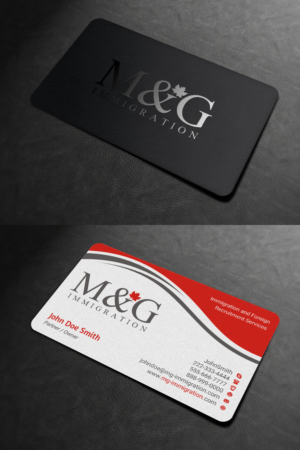 Visitenkarten-Design von INDIAN_Ashok für M&G Immigration | Design: #17901448