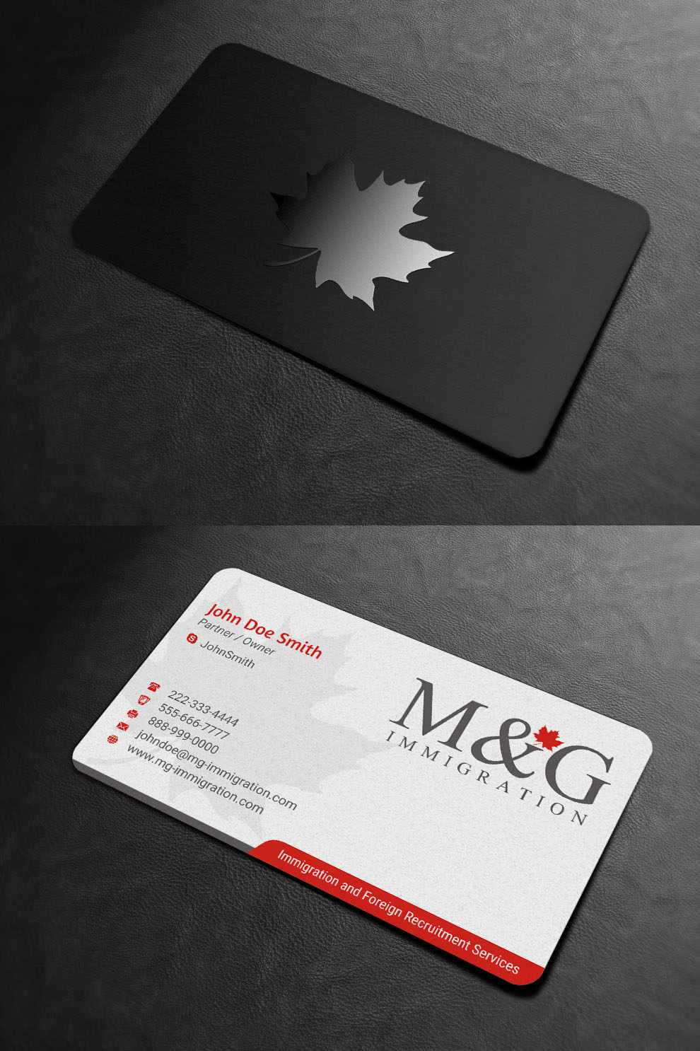 Visitenkarten-Design von INDIAN_Ashok für M&G Immigration | Design #17901459