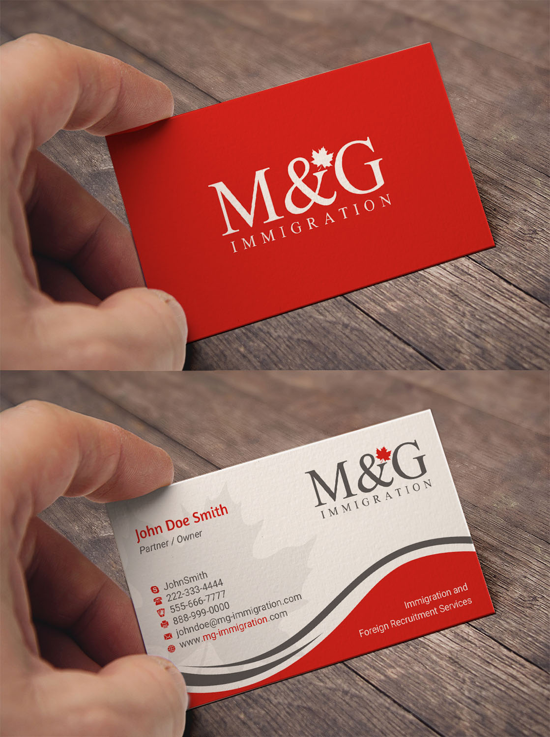 Visitenkarten-Design von INDIAN_Ashok für M&G Immigration | Design #17901469