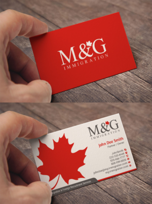 Design de Carte de Visite par INDIAN_Ashok pour M&G Immigration | Design : #17901470