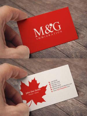 Design de Carte de Visite par INDIAN_Ashok pour M&G Immigration | Design : #17901471