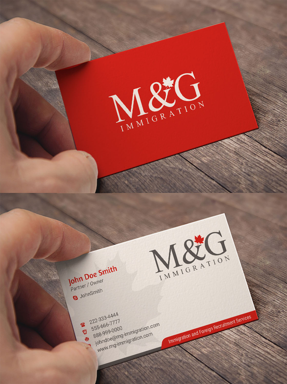 Visitenkarten-Design von INDIAN_Ashok für M&G Immigration | Design #17901472