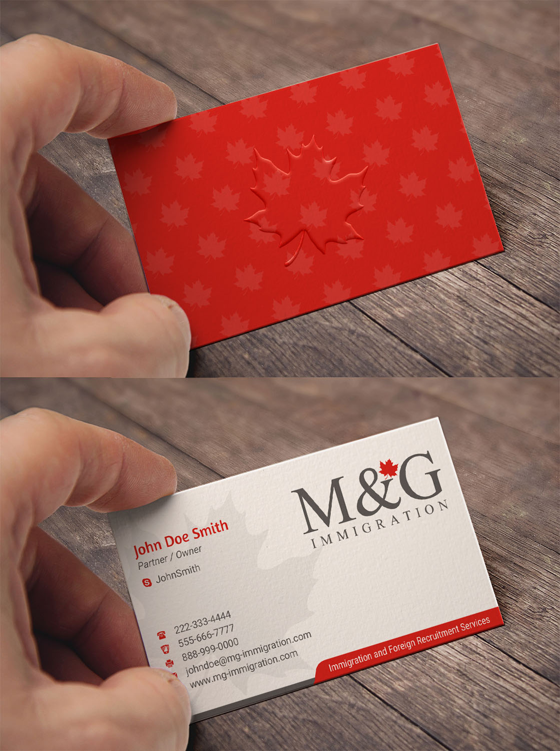 Visitenkarten-Design von INDIAN_Ashok für M&G Immigration | Design #17901475