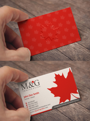 Visitenkarten-Design von INDIAN_Ashok für M&G Immigration | Design: #17901476