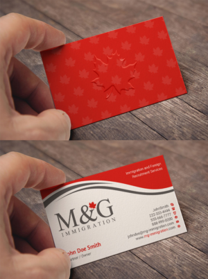 Visitenkarten-Design von INDIAN_Ashok für M&G Immigration | Design: #17901482