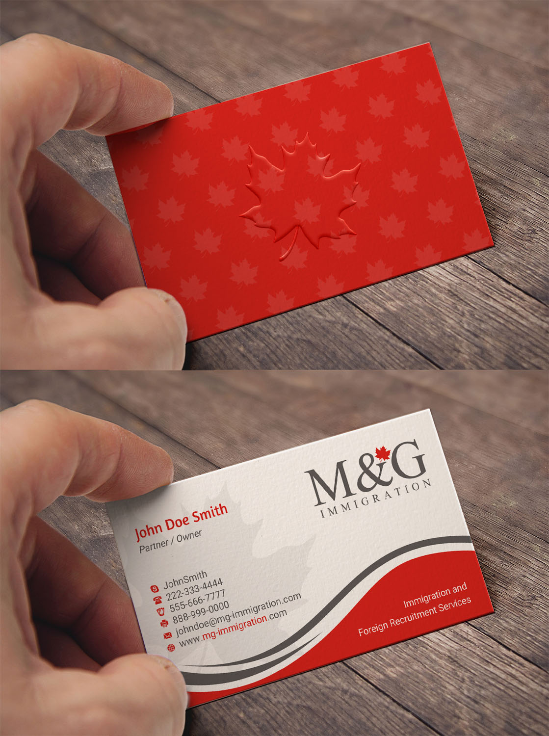 Visitenkarten-Design von INDIAN_Ashok für M&G Immigration | Design #17901484