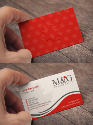 Visitenkarten-Design von INDIAN_Ashok für M&G Immigration | Design: #17901484