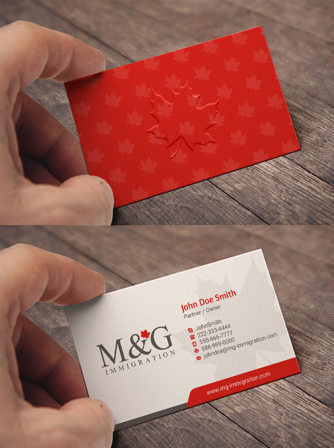 Diseño de Tarjeta de Presentación por INDIAN_Ashok para M&G Immigration | Diseño #17901485