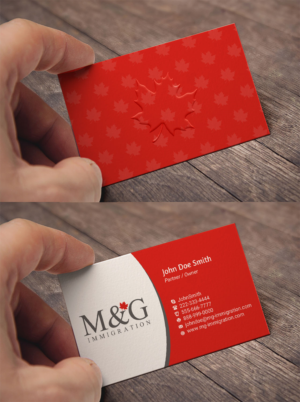 Visitenkarten-Design von INDIAN_Ashok für M&G Immigration | Design: #17901486