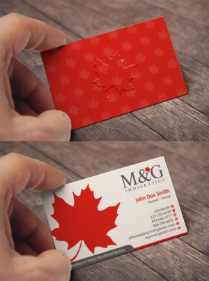 Visitenkarten-Design von INDIAN_Ashok für M&G Immigration | Design: #17901487