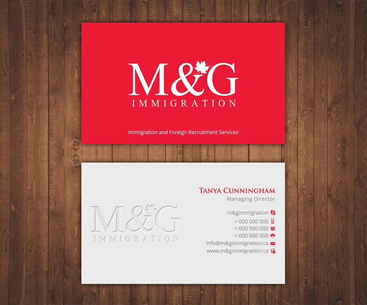 Business Card Design by Stylez Designz for M&G Immigration | Design #17909957