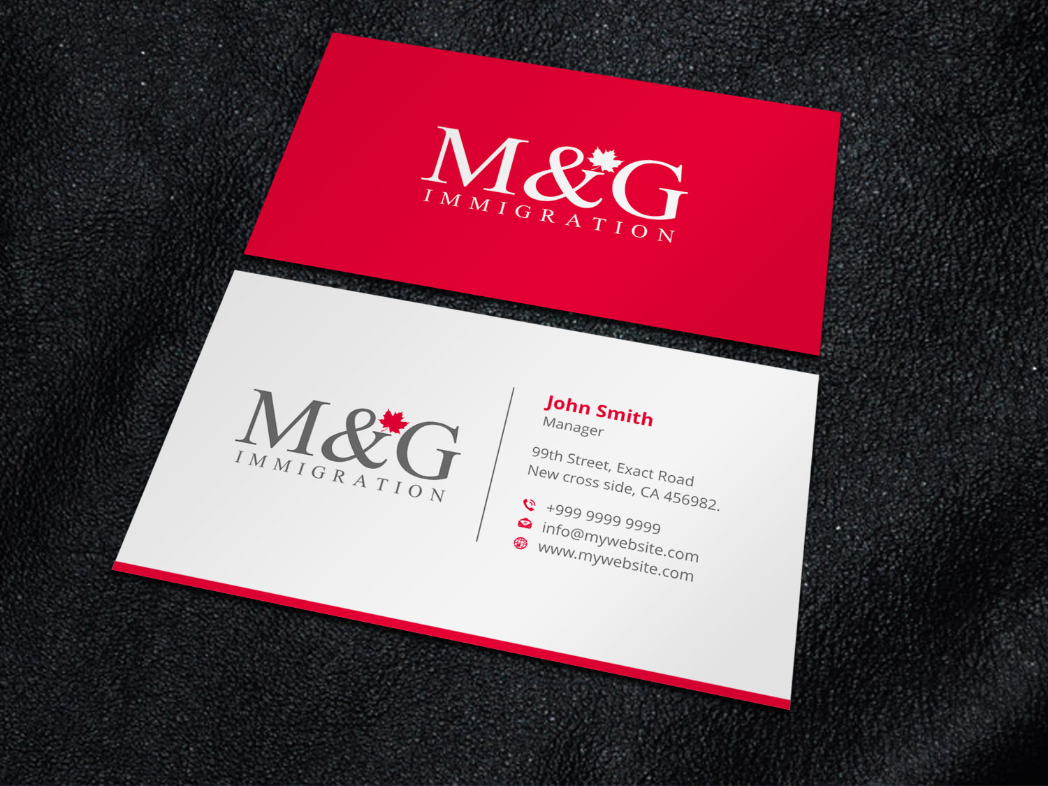 Business Card Design by Xpert for M&G Immigration | Design #17899763