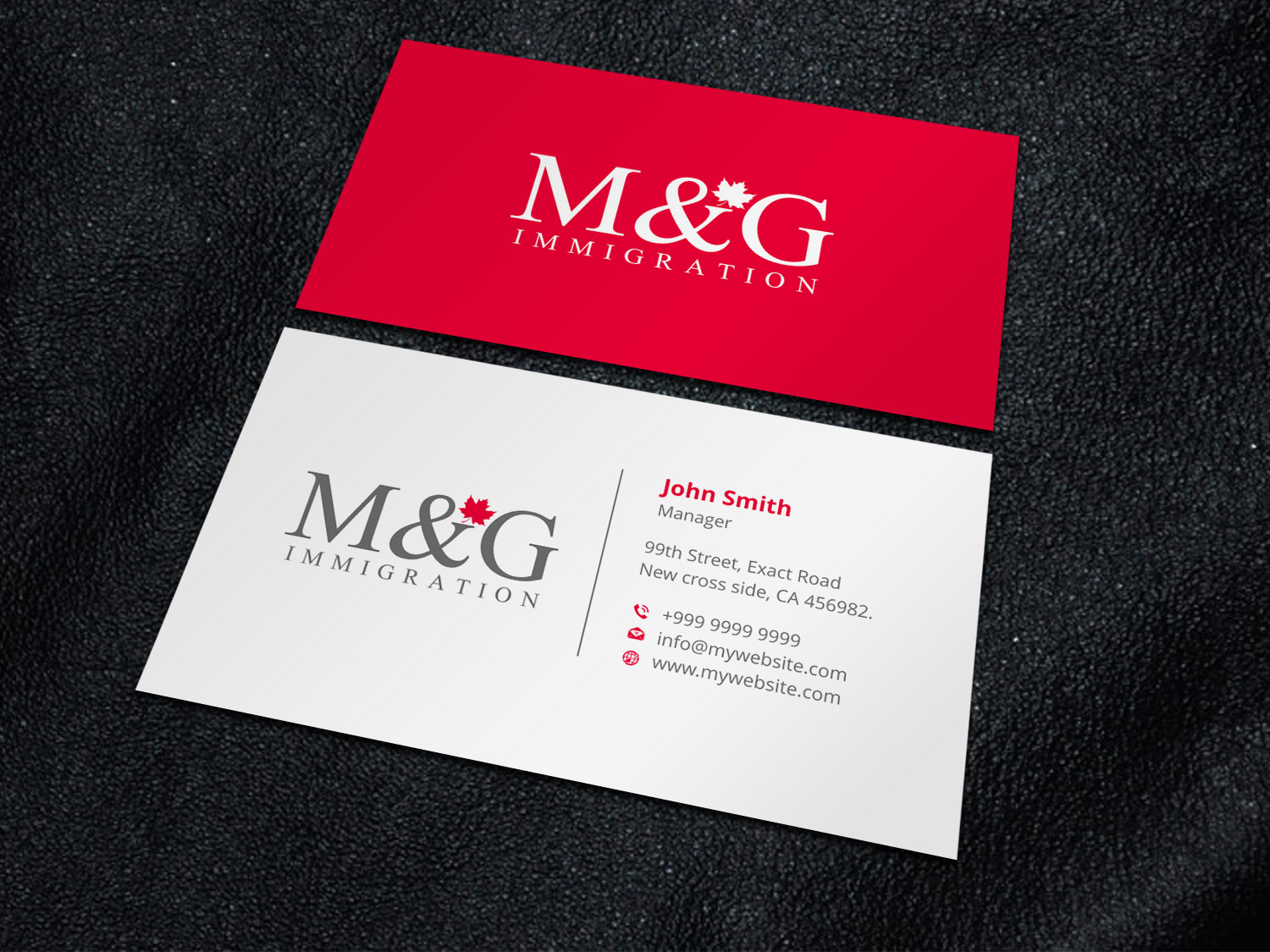 Business Card Design by Xpert for M&G Immigration | Design #17899766