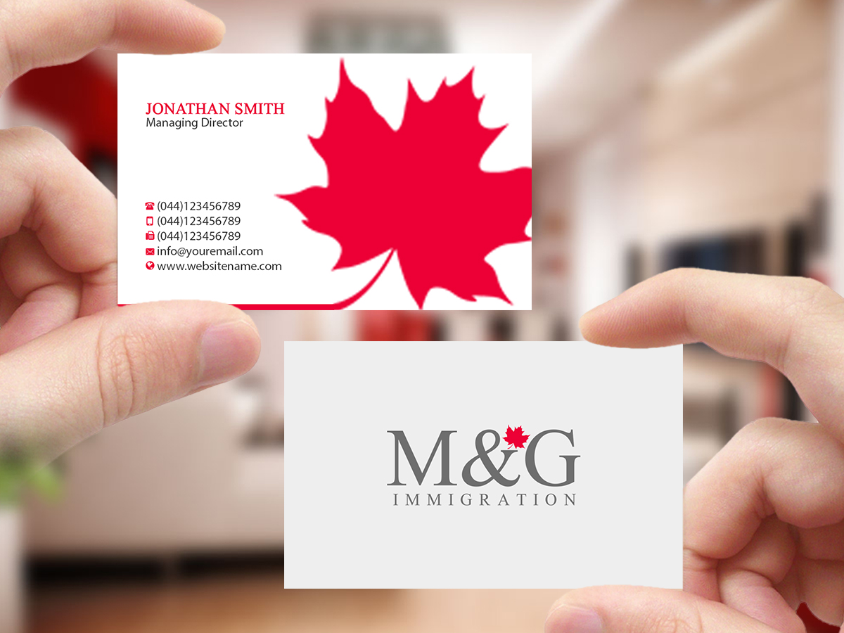 Visitenkarten-Design von Creations Box 2015 für M&G Immigration | Design #17909040