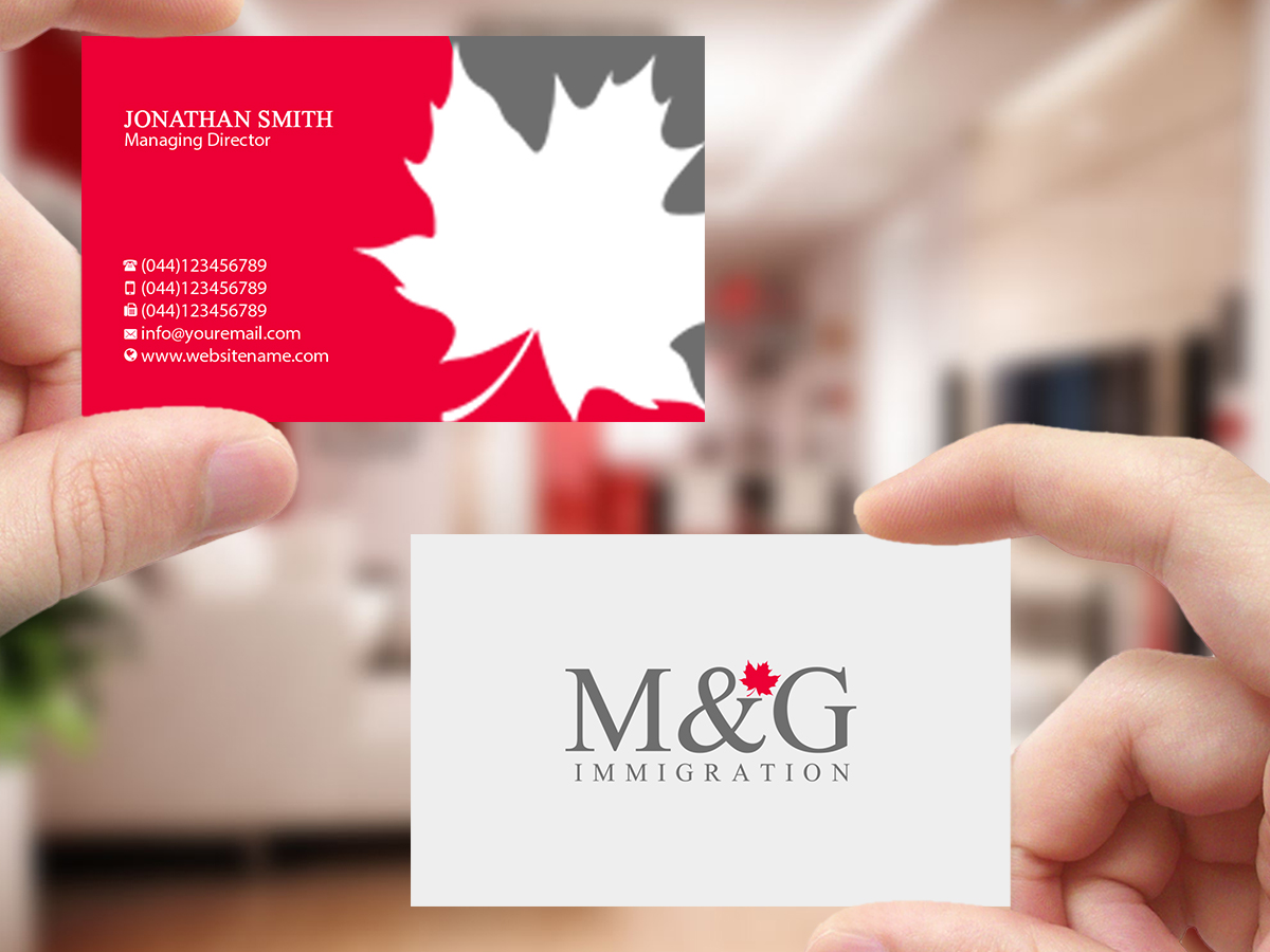 Business Card Design by Creations Box 2015 for M&G Immigration | Design #17909042