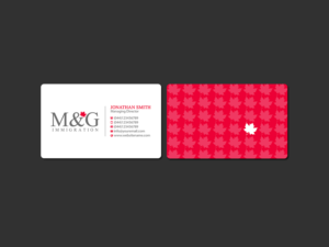 Business Card Design by Creations Box 2015 for M&G Immigration | Design: #17909054