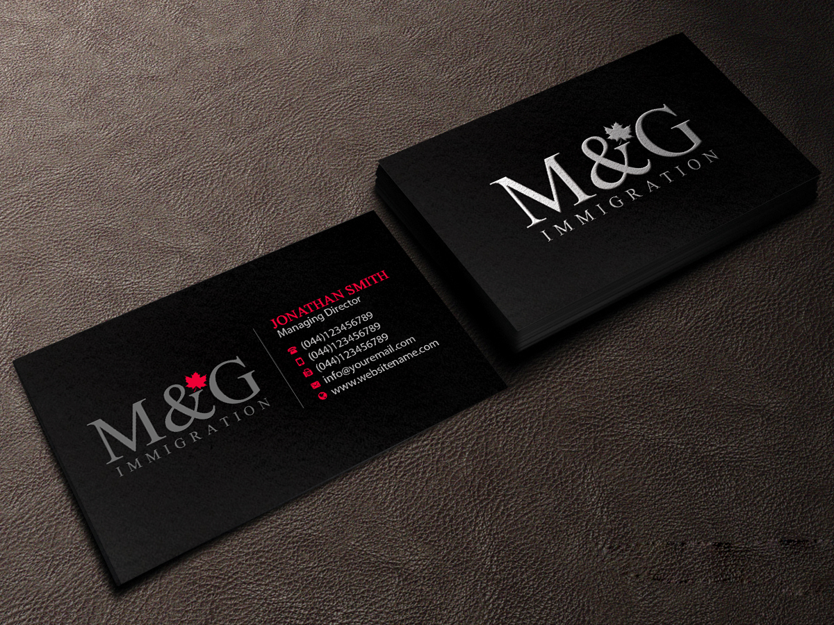 Design de Carte de Visite par Creations Box 2015 pour M&G Immigration | Design #17909066
