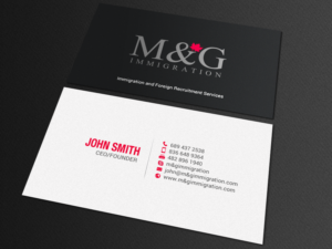 Business Card Design by chandrayaan.creative for M&G Immigration | Design: #17901998