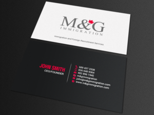 Visitenkarten-Design von chandrayaan.creative für M&G Immigration | Design: #17902000
