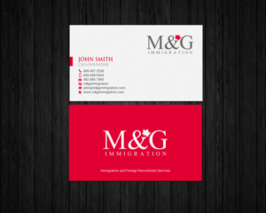 Visitenkarten-Design von chandrayaan.creative für M&G Immigration | Design: #17902193