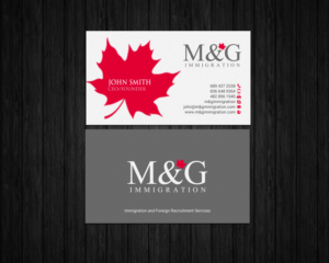 Visitenkarten-Design von chandrayaan.creative für M&G Immigration | Design: #17902238