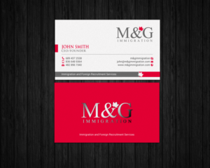 Business Card Design by chandrayaan.creative for M&G Immigration | Design: #17902932