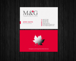 Business Card Design by chandrayaan.creative for M&G Immigration | Design: #17903029