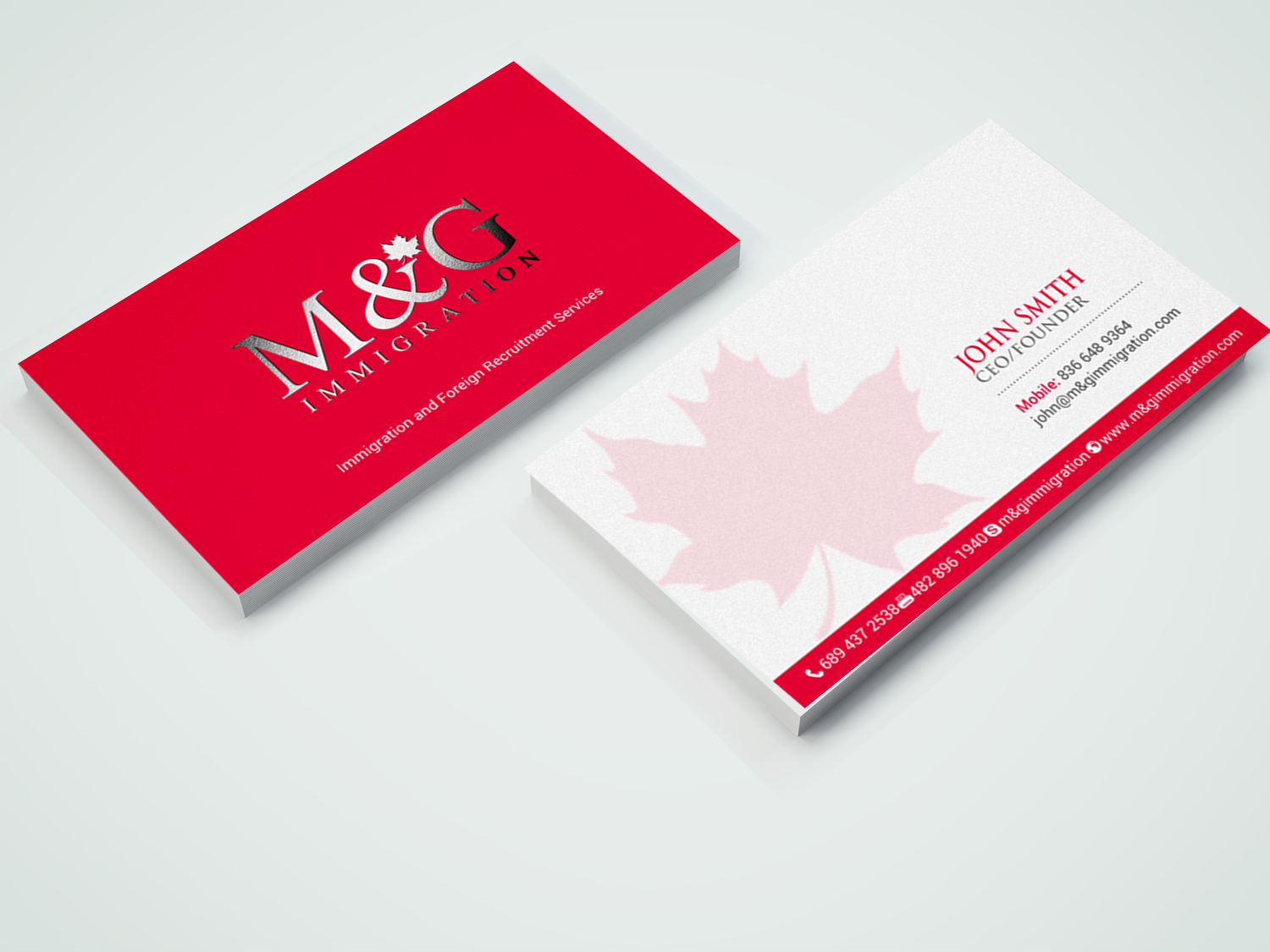 Design de Carte de Visite par chandrayaan.creative pour M&G Immigration | Design #17903049