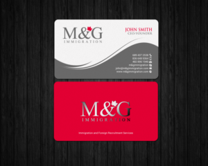 Business Card Design by chandrayaan.creative for M&G Immigration | Design: #17903050
